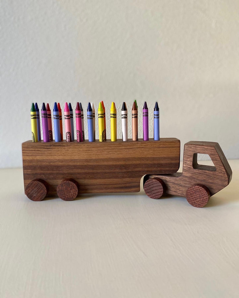 Handmade Truck Crayon Holder
